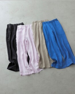 【キレイめにも楽しめる”リネン100%のストレートパンツ”】