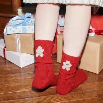 🎄クリスマス限定🎄 WINTER HOLIDAYワッペン刺繍ソックス