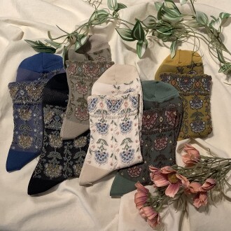 🌷デコレーションフラワーフロートショートソックス💐