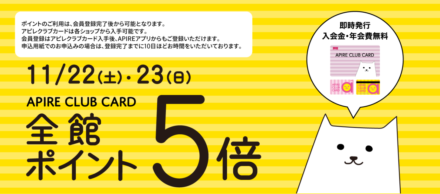 2025.11.22 - 23全館ポイント5倍