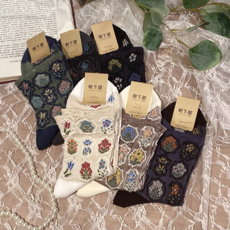 🕯フロートシーリングスタンプ柄ショートソックス